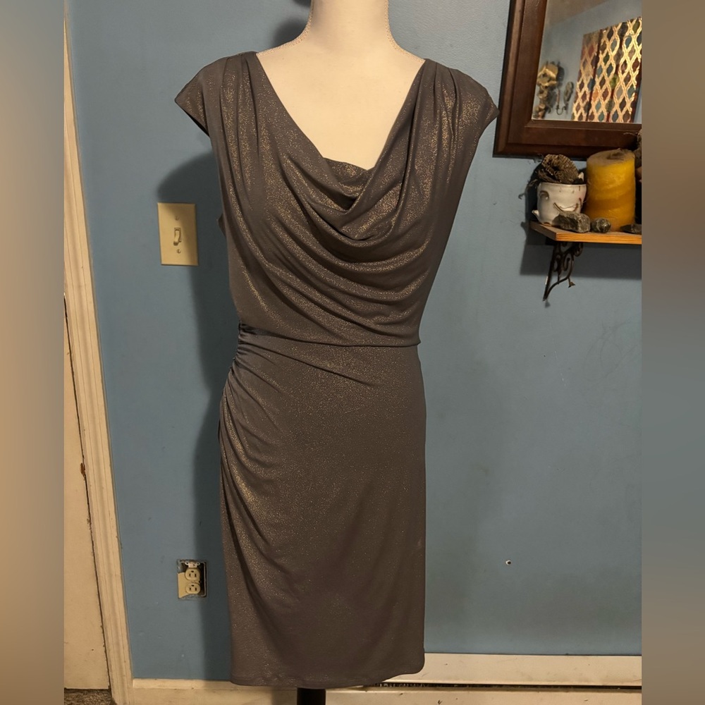 Collection Dressbarn, Shimmer, Slouch Neck, Dress